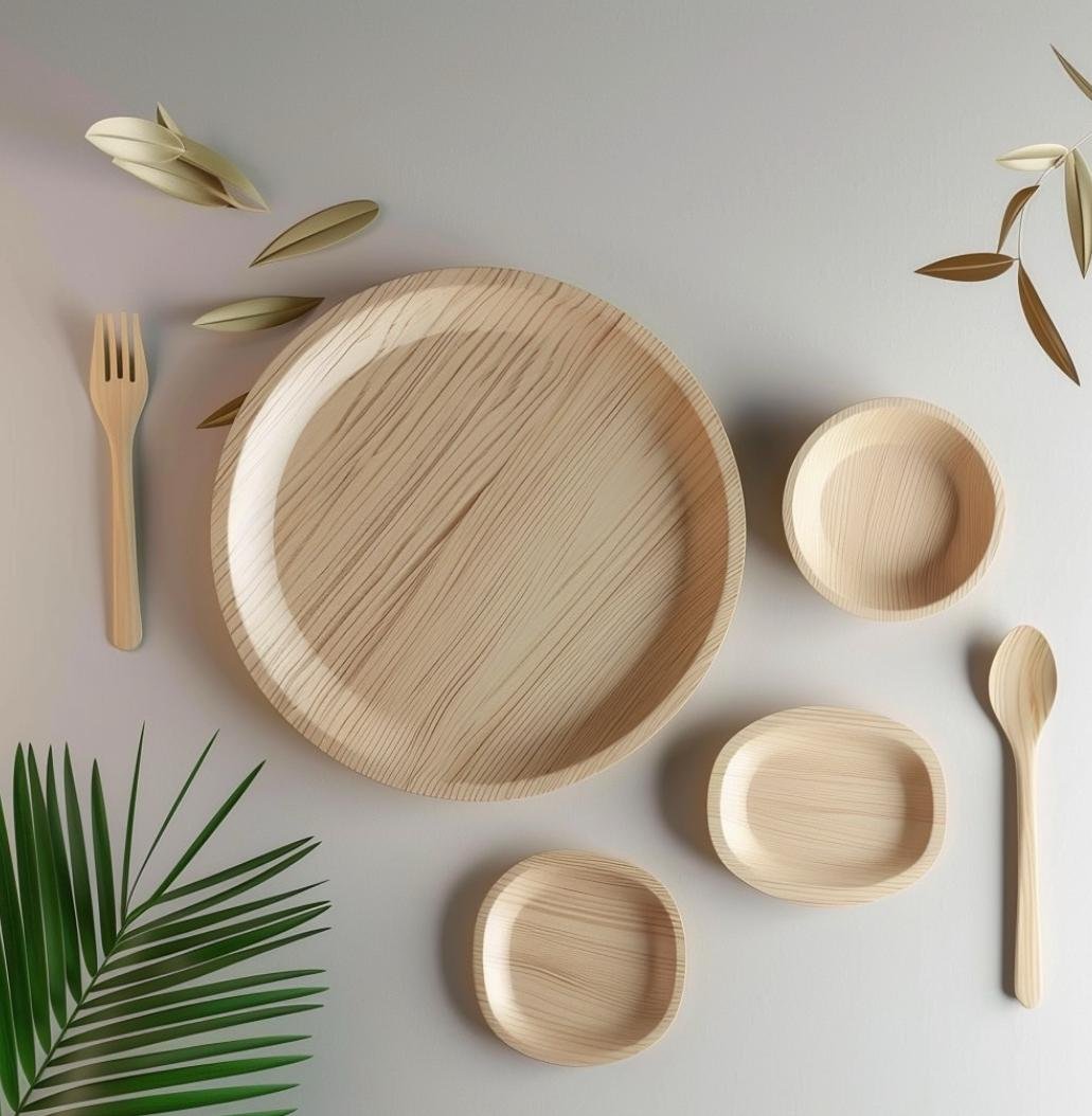 Areca Leaf Tableware serving trays